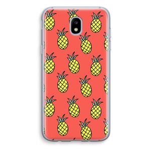 CaseCompany Ananas: Samsung Galaxy J5 (2017) Transparant Hoesje