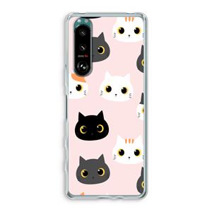 CaseCompany Katten: Sony Xperia 5 III Transparant Hoesje