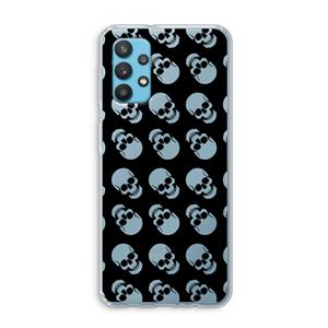 CaseCompany Musketon Skulls: Samsung Galaxy A32 4G Transparant Hoesje