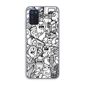 CaseCompany Vexx City #2: Samsung Galaxy A03s Transparant Hoesje