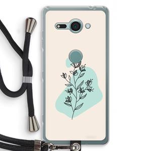 CaseCompany Violets are blue: Sony Xperia XZ2 Compact Transparant Hoesje met koord
