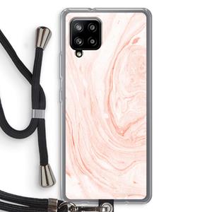 CaseCompany Peach bath: Samsung Galaxy A42 5G Transparant Hoesje met koord