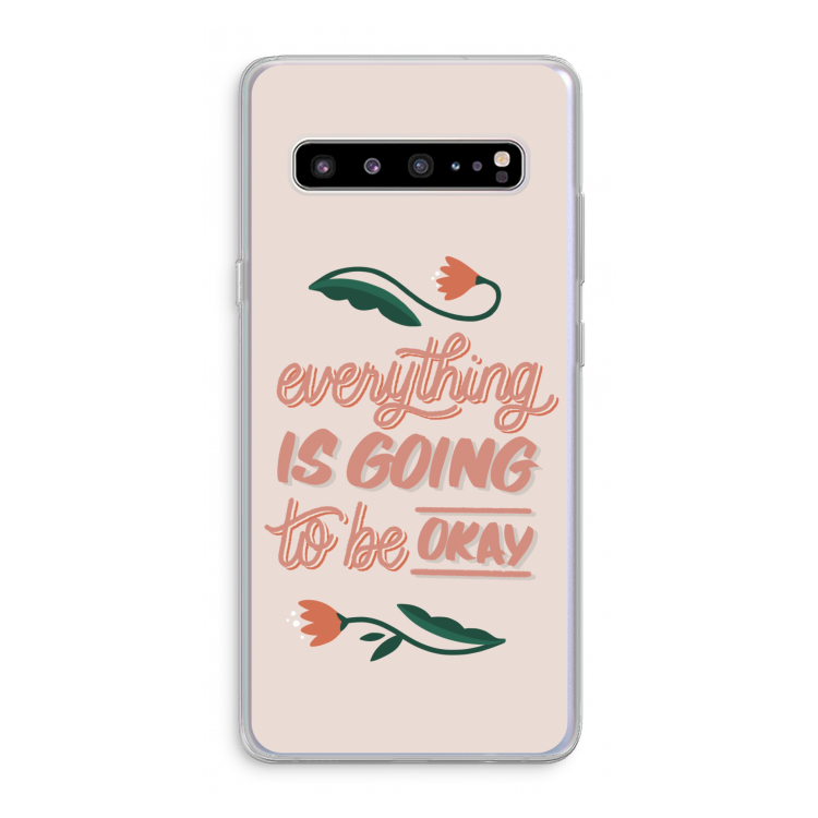 CaseCompany Optimistic flower girl: Samsung Galaxy S10 5G Transparant Hoesje