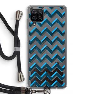 CaseCompany Onderbroken lijn: Samsung Galaxy A12 Transparant Hoesje met koord