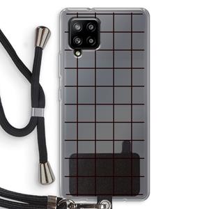 CaseCompany Rooster: Samsung Galaxy A42 5G Transparant Hoesje met koord