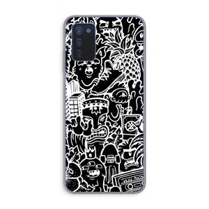 CaseCompany Vexx Black Mixtape: Samsung Galaxy A03s Transparant Hoesje