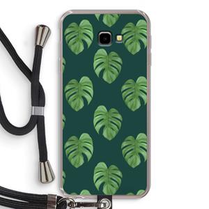 CaseCompany Monstera leaves: Samsung Galaxy J4 Plus Transparant Hoesje met koord