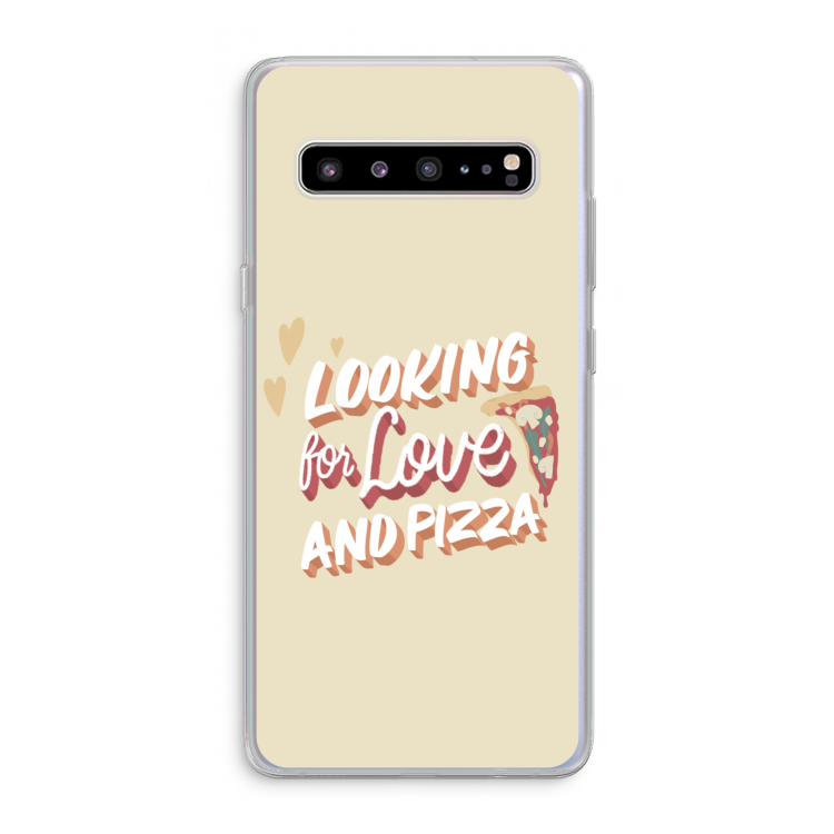 CaseCompany Pizza is the answer: Samsung Galaxy S10 5G Transparant Hoesje