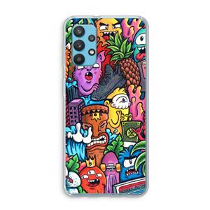CaseCompany Vexx Mixtape: Samsung Galaxy A32 4G Transparant Hoesje