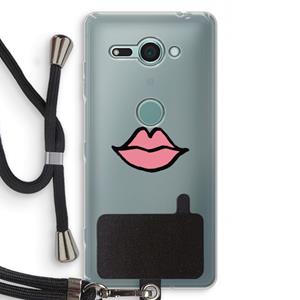 CaseCompany Kusje: Sony Xperia XZ2 Compact Transparant Hoesje met koord