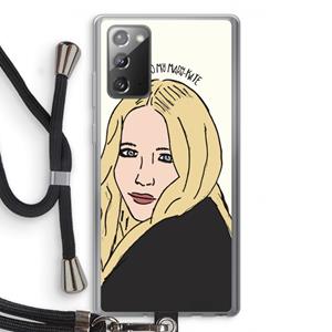 CaseCompany Mary Kate: Samsung Galaxy Note 20 / Note 20 5G Transparant Hoesje met koord