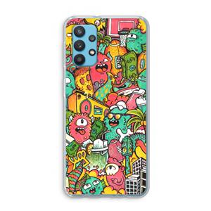 CaseCompany Vexx City: Samsung Galaxy A32 4G Transparant Hoesje