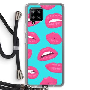CaseCompany Bite my lip: Samsung Galaxy A42 5G Transparant Hoesje met koord