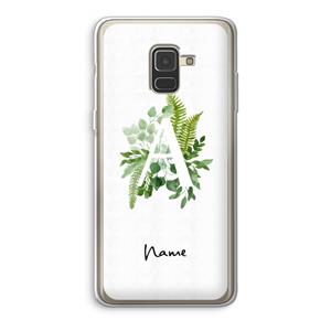 CaseCompany Green Brush: Samsung Galaxy A8 (2018) Transparant Hoesje