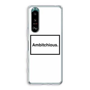 CaseCompany Ambitchious: Sony Xperia 5 III Transparant Hoesje