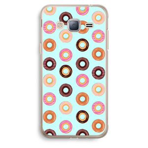 CaseCompany Donuts: Samsung Galaxy J3 (2016) Transparant Hoesje