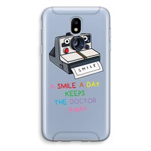 CaseCompany Smile: Samsung Galaxy J5 (2017) Transparant Hoesje