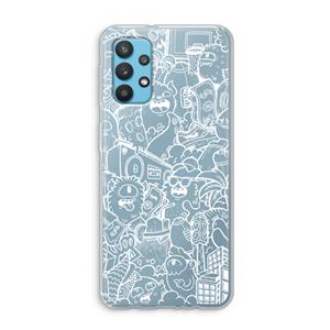 CaseCompany Vexx City #2: Samsung Galaxy A32 4G Transparant Hoesje