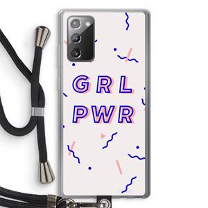 CaseCompany GRL PWR: Samsung Galaxy Note 20 / Note 20 5G Transparant Hoesje met koord