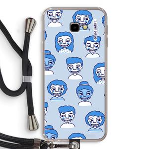 CaseCompany Gezichtjes: Samsung Galaxy J4 Plus Transparant Hoesje met koord