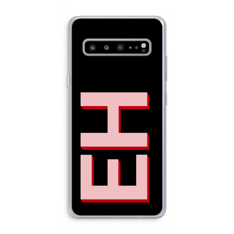 CaseCompany Monogram: Samsung Galaxy S10 5G Transparant Hoesje