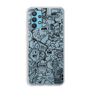 CaseCompany Vexx Black City : Samsung Galaxy A32 4G Transparant Hoesje