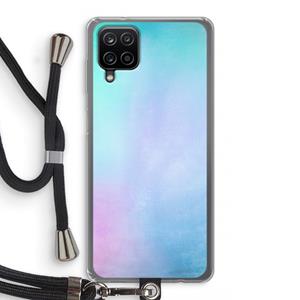 CaseCompany mist pastel: Samsung Galaxy A12 Transparant Hoesje met koord