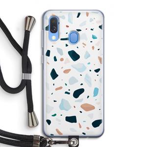 CaseCompany Terrazzo N°13: Samsung Galaxy A40 Transparant Hoesje met koord
