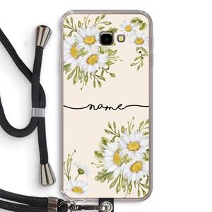 CaseCompany Daisies: Samsung Galaxy J4 Plus Transparant Hoesje met koord