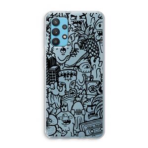CaseCompany Vexx Black Mixtape: Samsung Galaxy A32 4G Transparant Hoesje