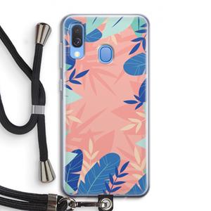 CaseCompany Tropisch: Samsung Galaxy A40 Transparant Hoesje met koord