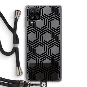 CaseCompany Geometrisch patroon: Samsung Galaxy A12 Transparant Hoesje met koord