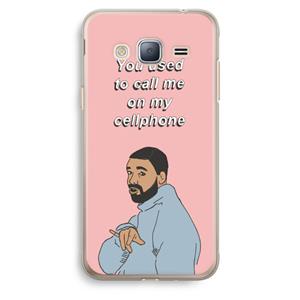CaseCompany Hotline bling: Samsung Galaxy J3 (2016) Transparant Hoesje