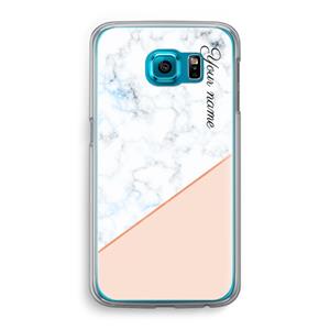 CaseCompany Marmer in stijl: Samsung Galaxy S6 Transparant Hoesje