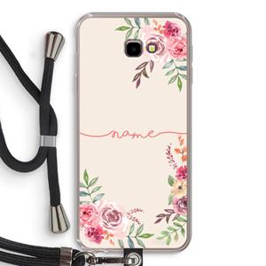 CaseCompany Rozen: Samsung Galaxy J4 Plus Transparant Hoesje met koord