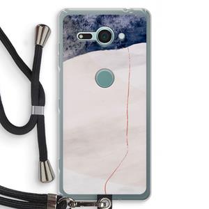 CaseCompany Stone White: Sony Xperia XZ2 Compact Transparant Hoesje met koord