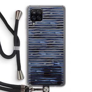 CaseCompany Verrassende lijnen: Samsung Galaxy A12 Transparant Hoesje met koord
