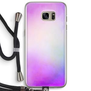 CaseCompany Clouds pastel: Samsung Galaxy S7 Edge Transparant Hoesje met koord