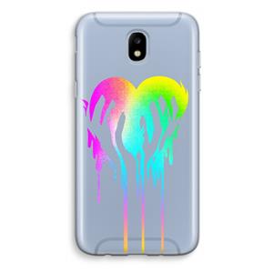 CaseCompany Hold My Heart: Samsung Galaxy J5 (2017) Transparant Hoesje