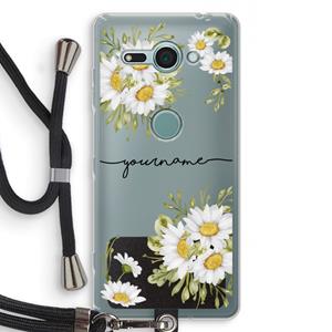 CaseCompany Daisies: Sony Xperia XZ2 Compact Transparant Hoesje met koord