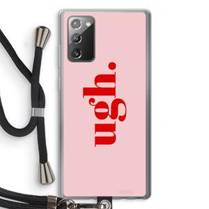 CaseCompany Ugh: Samsung Galaxy Note 20 / Note 20 5G Transparant Hoesje met koord