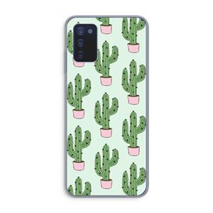 CaseCompany Cactus Lover: Samsung Galaxy A03s Transparant Hoesje