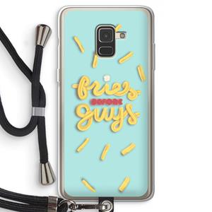 CaseCompany Always fries: Samsung Galaxy A8 (2018) Transparant Hoesje met koord