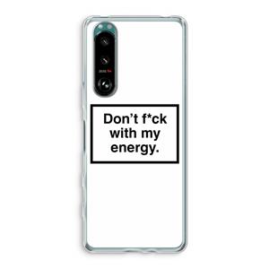 CaseCompany My energy: Sony Xperia 5 III Transparant Hoesje