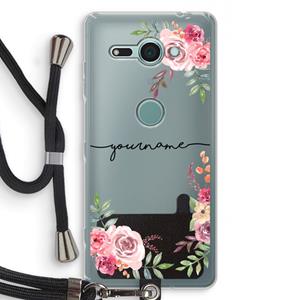 CaseCompany Rozen: Sony Xperia XZ2 Compact Transparant Hoesje met koord