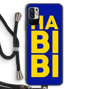 CaseCompany Habibi Blue: Xiaomi Redmi Note 10 5G Transparant Hoesje met koord