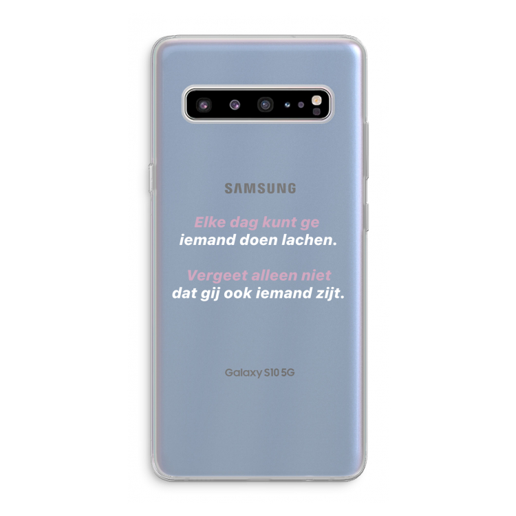 CaseCompany gij zijt ook iemand: Samsung Galaxy S10 5G Transparant Hoesje