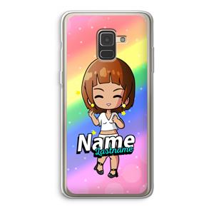 CaseCompany Chibi Maker vrouw: Samsung Galaxy A8 (2018) Transparant Hoesje