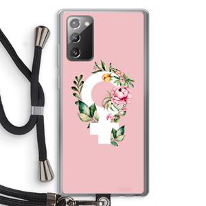 CaseCompany Venus: Samsung Galaxy Note 20 / Note 20 5G Transparant Hoesje met koord