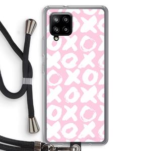 CaseCompany XOXO: Samsung Galaxy A42 5G Transparant Hoesje met koord